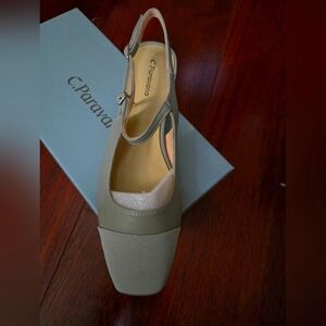 Women's Grey Slingback Shoes Size 7.5